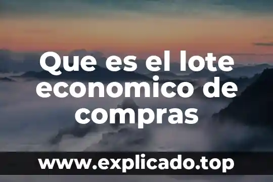 Que es un reglamento escolar ejemplo 7 Que es el lote economico de compras