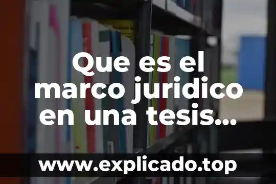 Que es un ensayo el sistema juridico 8 Que es el marco juridico en una tesis ejemplos