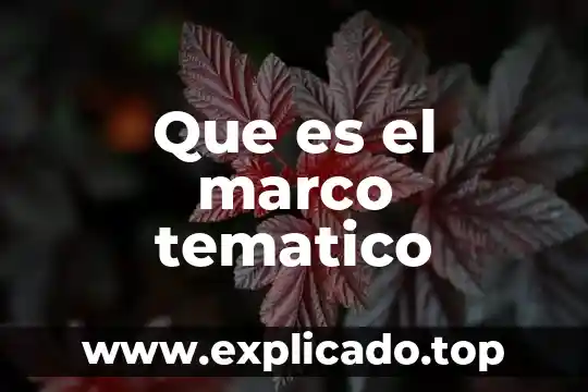Que es un eje tematico de un texto 5 Que es el marco tematico