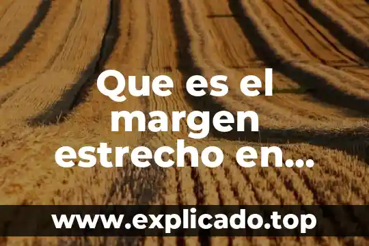 Qué es el margen sobre el precio de venta 7 Que es el margen estrecho en word