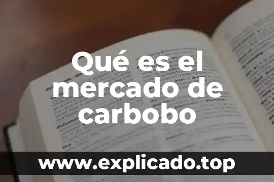 Desiquilibrio de mercado que es 5 Qu茅 es el mercado de carbobo