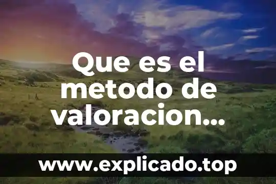 Que es el metodo de valoracion contingente