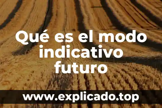 Que es el indicativo telefonico 5 Qué es el modo indicativo futuro