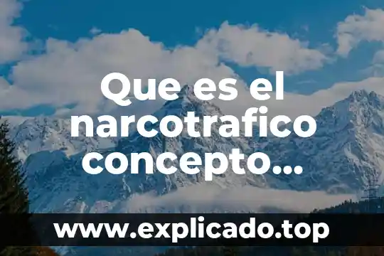 Que es extensión breve en un texto 7 Que es el narcotrafico concepto breve