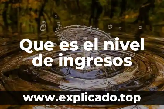 Que es un conjunto de nivel 4 Que es el nivel de ingresos
