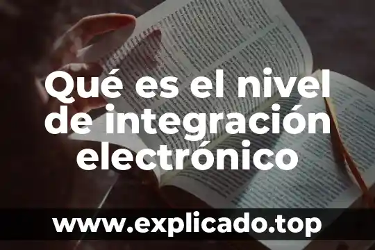 Que es la etapa de integración 6 Qué es el nivel de integración electrónico