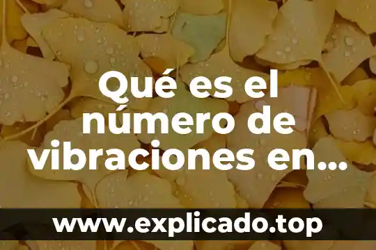Qué es un espectro botado en análisis de vibraciones 4 Qué es el número de vibraciones en una onda