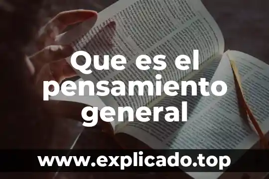 Que es pensamiento dibujos 8 Que es el pensamiento general