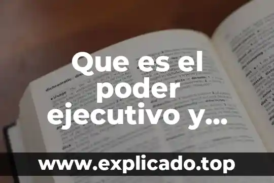Que es una carte poder notariada 3 Que es el poder ejecutivo y para que sirve