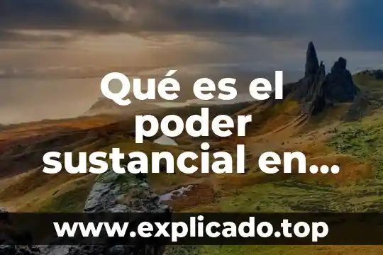 Que es una carte poder notariada 5 Qué es el poder sustancial en economía