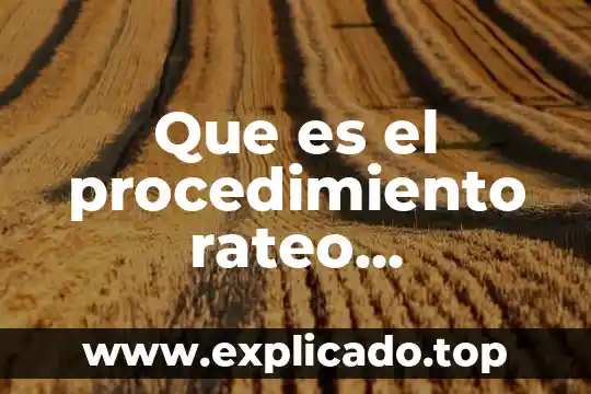 Que es imco en contabilidad 3 Que es el procedimiento rateo contabilidad