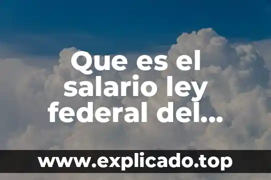 Ley federal de de dere que es 8 Que es el salario ley federal del trabajo