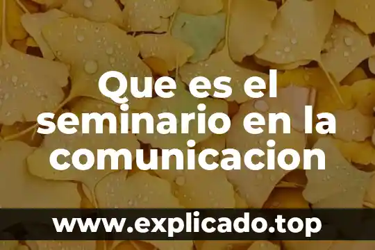 Que es apocaliptico comunicacion 5 Que es el seminario en la comunicacion