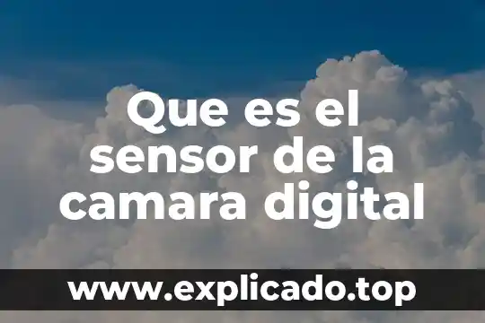 Que es un sensor y sus tipos 8 Que es el sensor de la camara digital