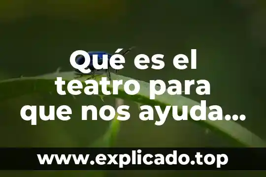 Qué es el teatro como género literario 8 Qué es el teatro para que nos ayuda saber improvisar