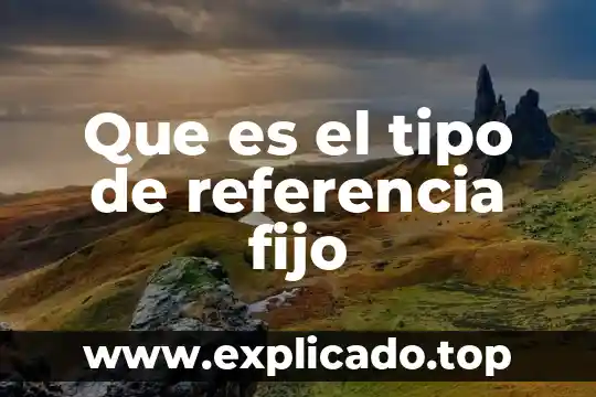 Que es el importe del capital fijo 8 Que es el tipo de referencia fijo