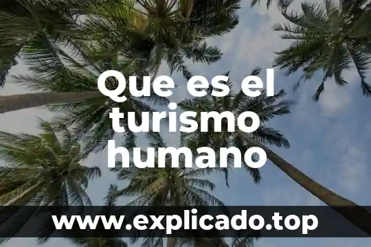 Qué es un ser y qué no es humano 3 Que es el turismo humano
