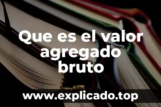 Que es dar valor agregado a al ganado 8 Que es el valor agregado bruto