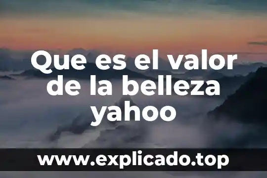 Qué es un percil ejemplos 5 Que es el valor de la belleza yahoo