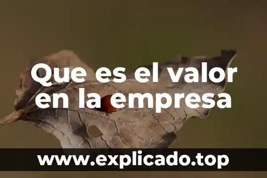 Que es el valor de recompra 6 Que es el valor en la empresa