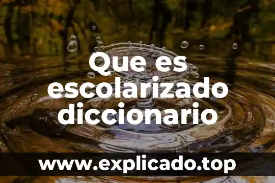 Que es cronica en diccionario 3 Que es escolarizado diccionario