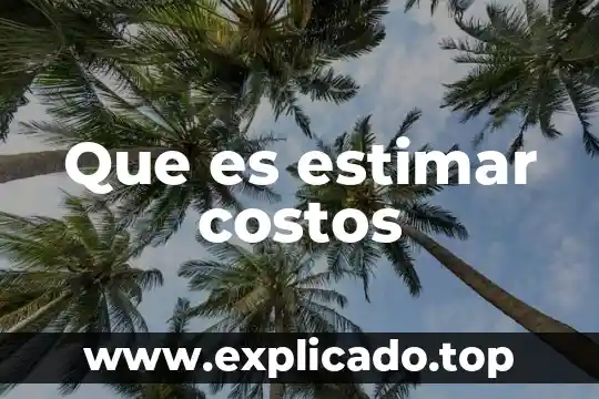 Materia prima que es en costos 6 Que es estimar costos