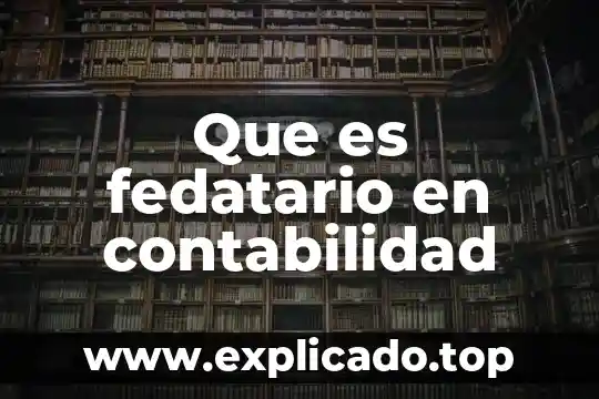 Que es fedatario en contabilidad