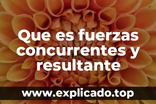 Que es el sistema de fuerzas concurrentes física 4 Que es fuerzas concurrentes y resultante