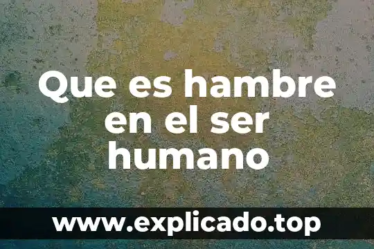 Vedeos de que es ser profesional 3 Que es hambre en el ser humano