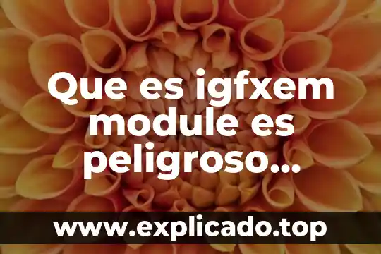 Que es mas peligroso el vph o el vih 7 Que es igfxem module es peligroso quitarlo del sistema