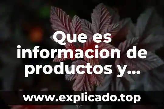 Que es comision de servicios 4 Que es informacion de productos y servicios