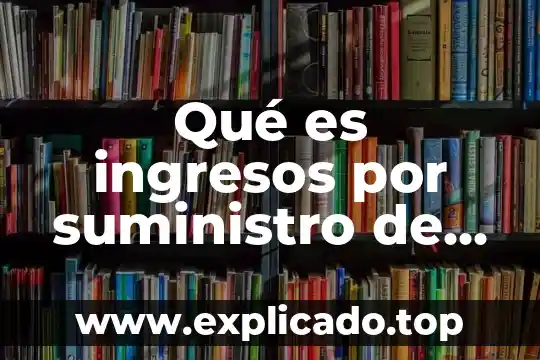 Que es comision de servicios 3 Qu茅 es ingresos por suministro de bienes y servicios