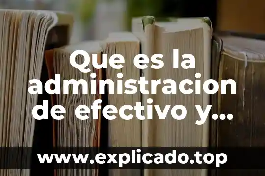Qué es administración en acentuación en mercadotecnia 3 Que es la administracion de efectivo y valores negociables