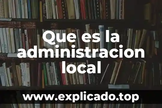 Que es el margen en administracion 8 Que es la administracion local