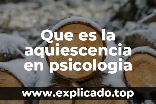 Que es la aquiescencia en psicologia