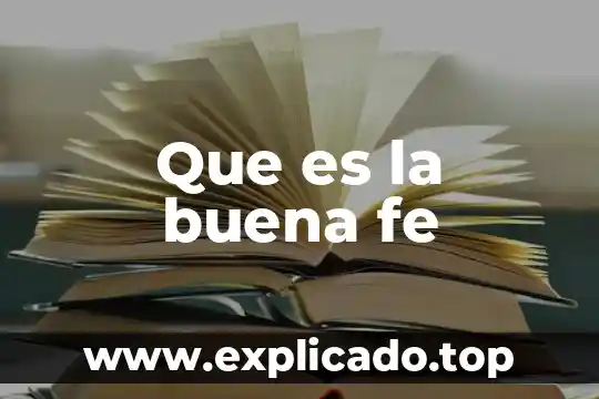 Que es tener fe publica 4 Que es la buena fe