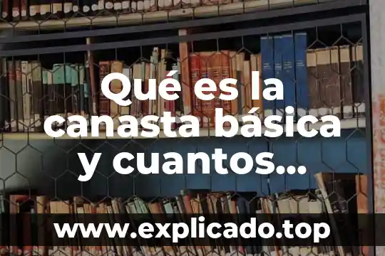 Qué es la canasta básica y cuantos productos son