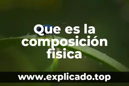 Que es la fisica su historia y derivados 3 Que es la composición fisica