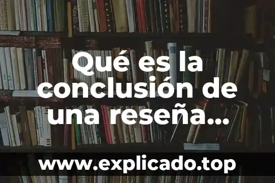 Conclusión digital que es 8 Qué es la conclusión de una reseña valorativa