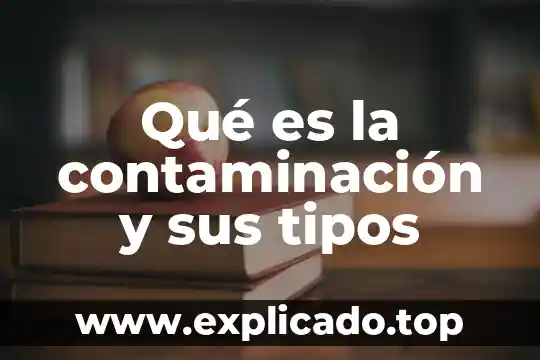 Qué es la contaminación y sus tipos