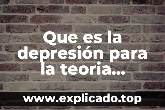 Que es la depresión para la teoria congnitivo conductual