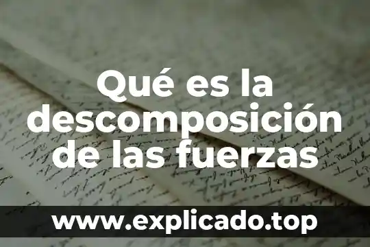 Que es el sistema de fuerzas concurrentes física 5 Qué es la descomposición de las fuerzas