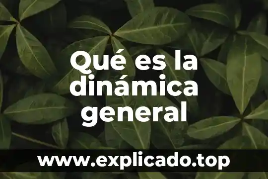 Que es la consulta medica general 5 Qué es la dinámica general