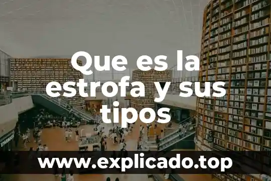 Que es la estrofa y sus tipos