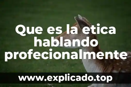 Que es la existencia del hombre 8 Que es la etica hablando profecionalmente