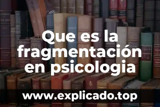 Que es la fragmentación en psicologia
