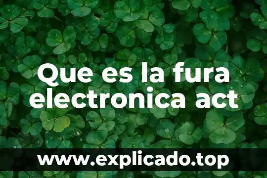 Rx que es en electrónica 4 Que es la fura electronica act