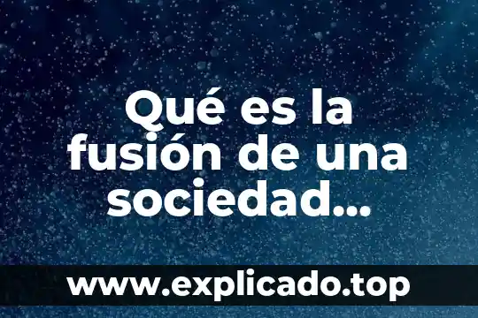 Que es la sociedad anonima yahoo 5 Qué es la fusión de una sociedad anónima