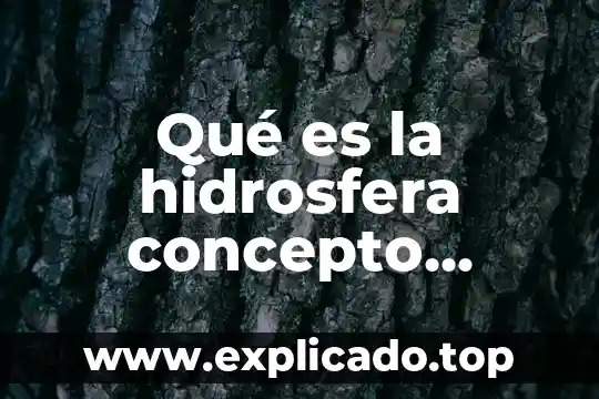 Que es el narcotrafico concepto breve 4 Qué es la hidrosfera concepto breve
