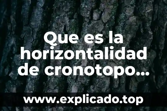Fotografizzzzz de autor que es 4 Que es la horizontalidad de cronotopo autor michael batjin